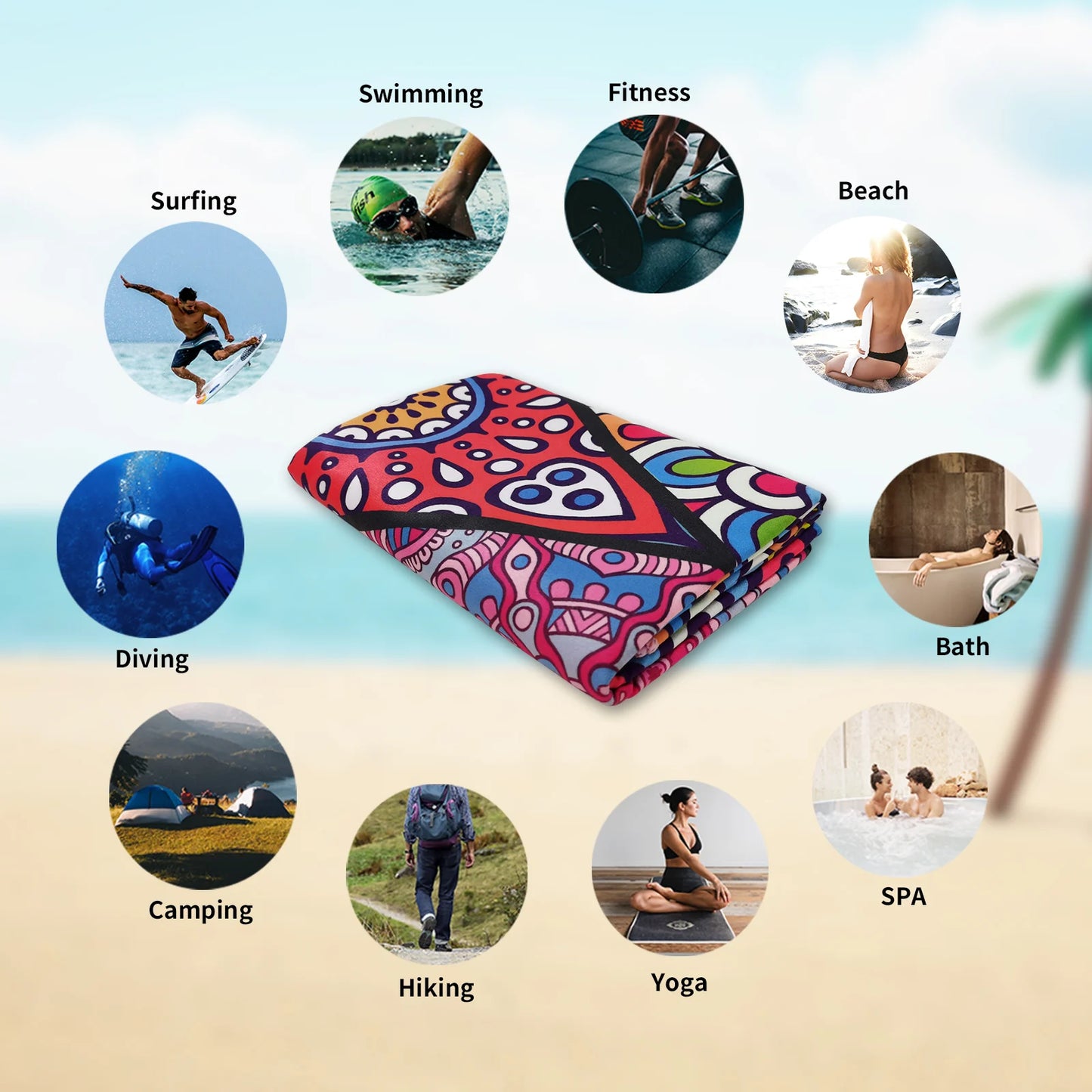 PatternedGear™  Microfibre Beach Towel